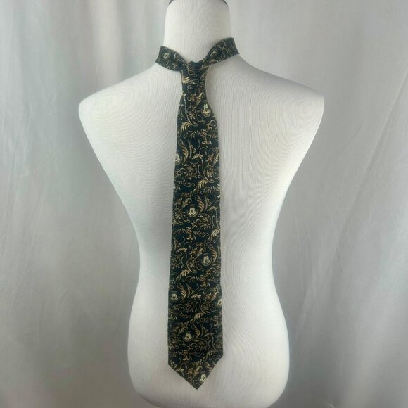 Disney Mickey Mouse Neck Ties Black Red Bundle of 2 Paisley Floral Hidden Mickey - Picture 2 of 10